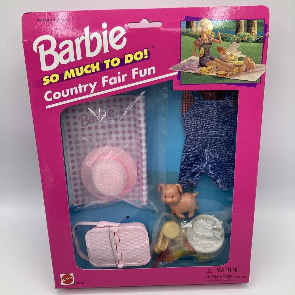 Mattel Barbie So Much to Do Country Fair Fun Outfit Accessories 1995
